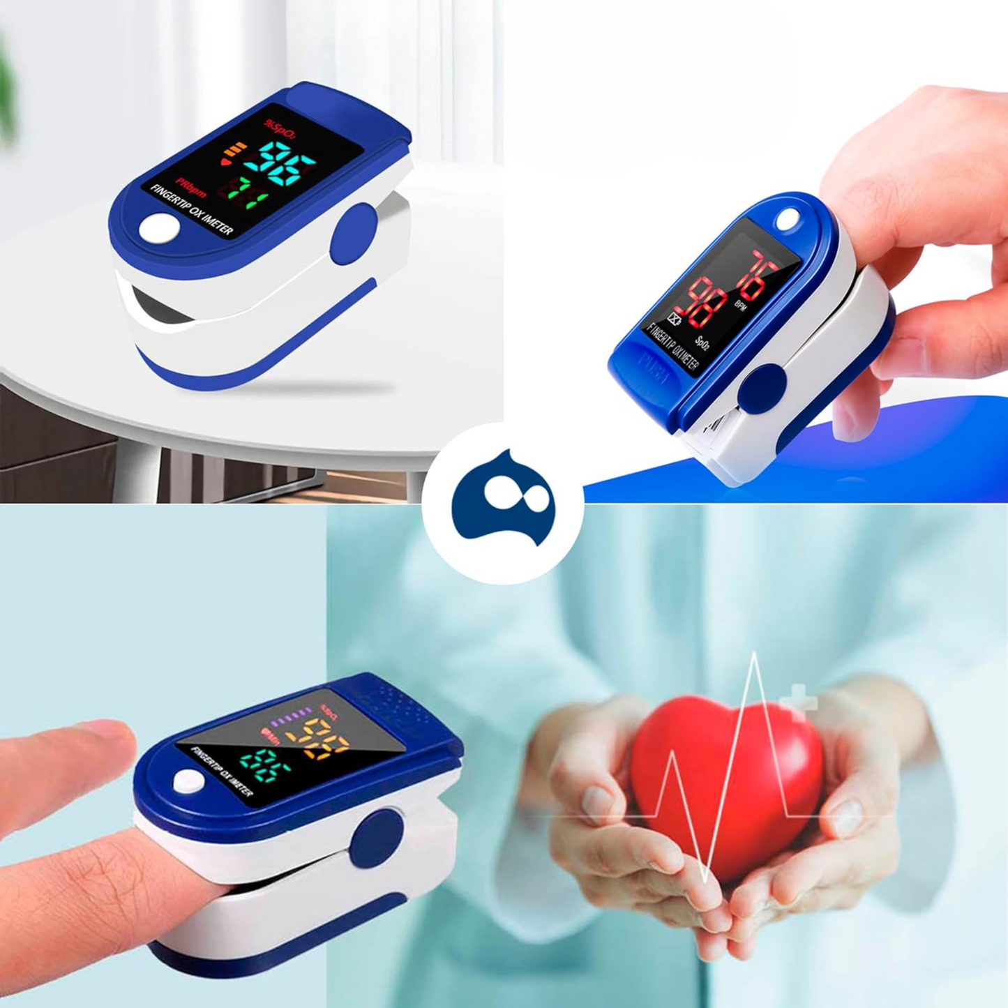 Tensiómetro + Oxímetro – Monitorea tu salud en segundos – Evita emergencias desde la comodidad de tu hogar