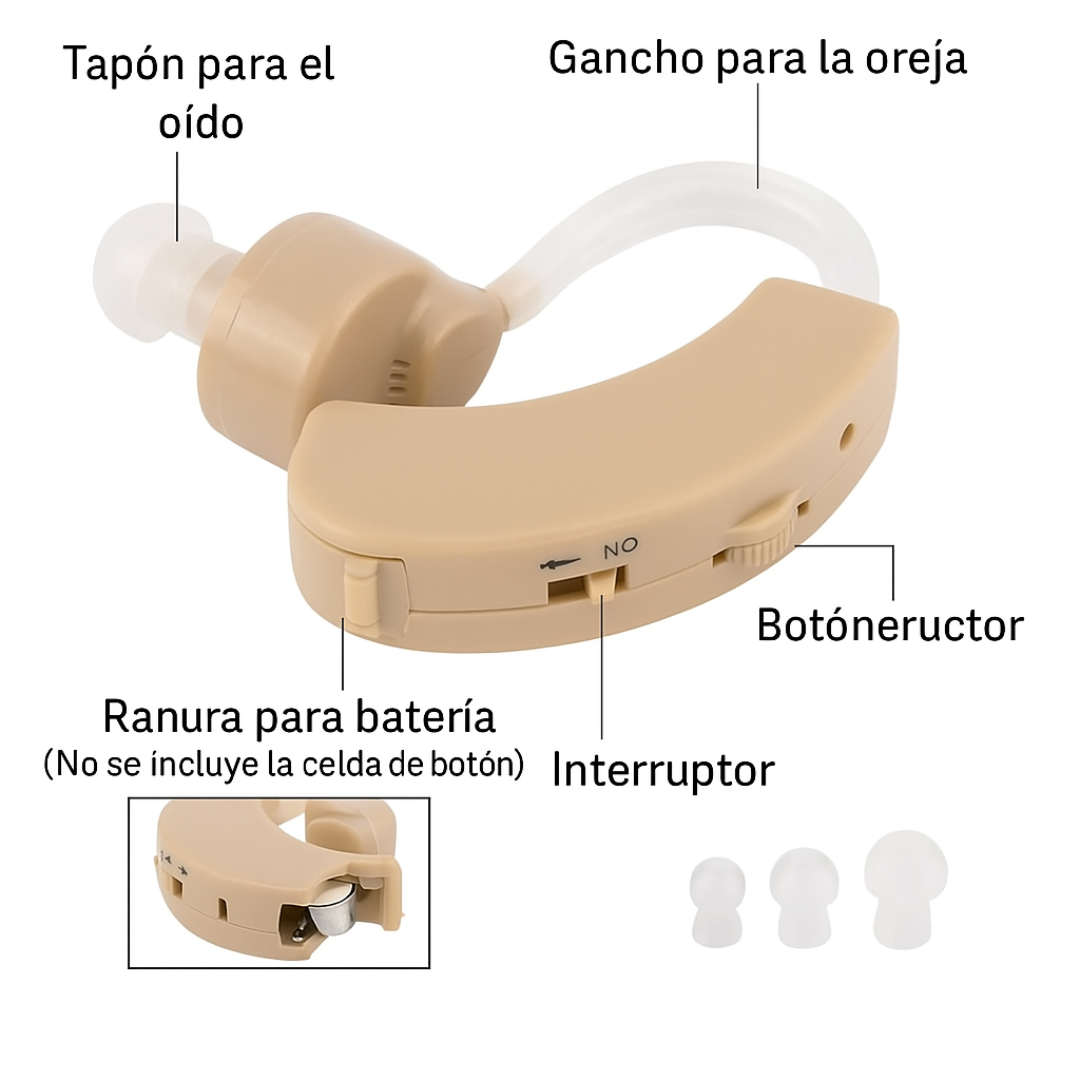 Audífono Amplificador de Sonido – Potencia las conversaciones – Recupera tu comunicación en el día a día