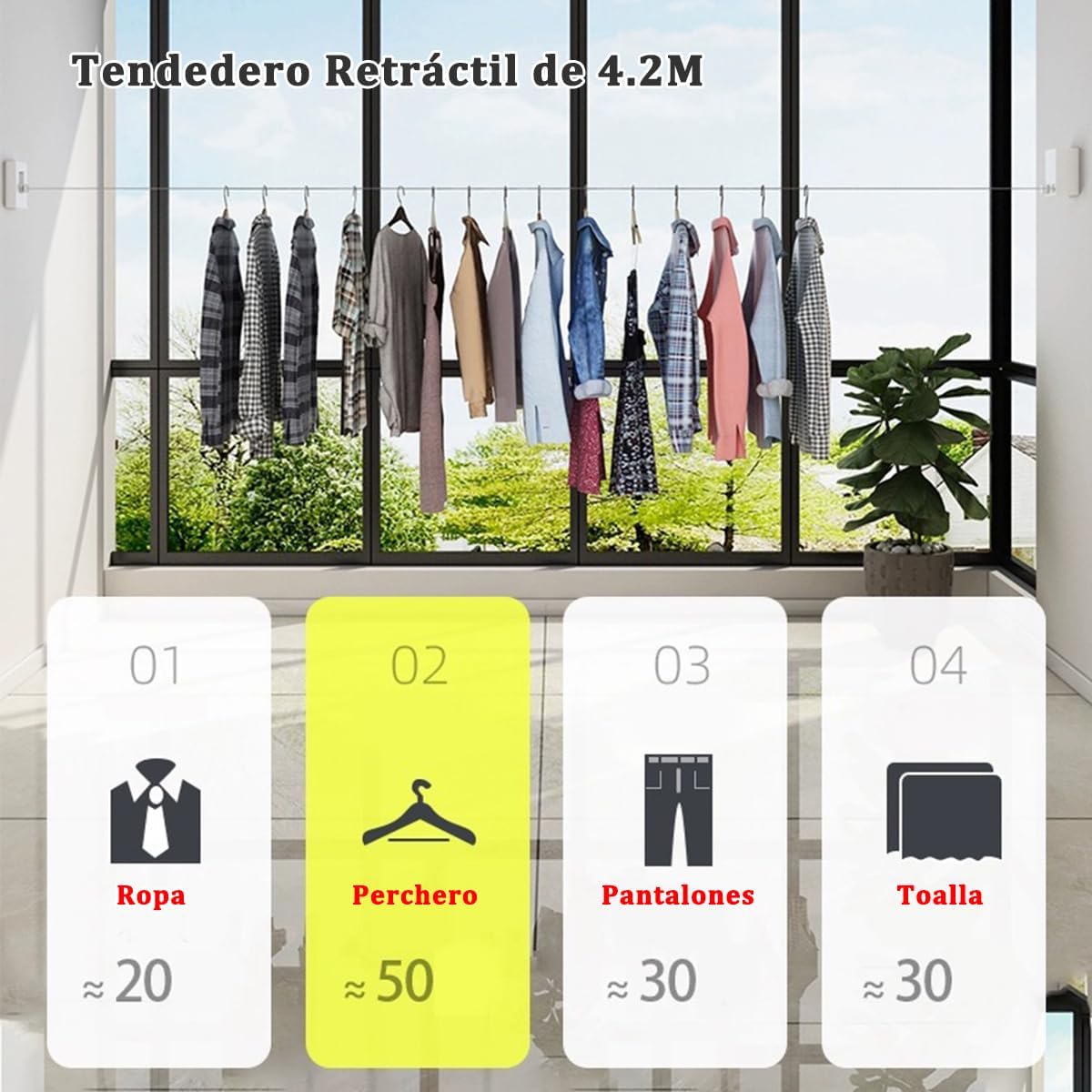 Tendedero Retráctil – Seca tu ropa sin desorden en tu hogar
