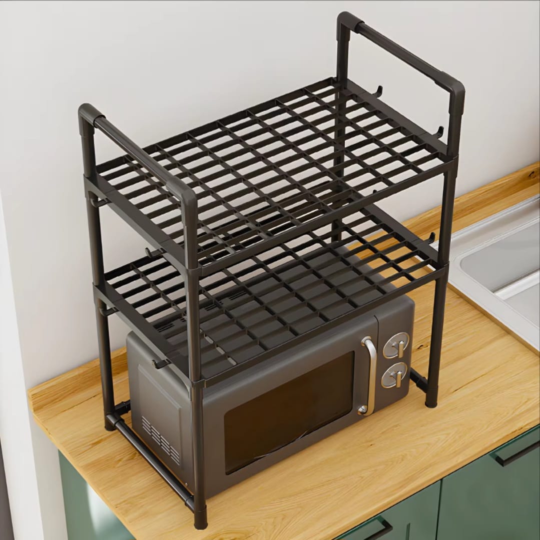 Rack de Cocina Premium – Mantén tu microondas y utensilios en un solo lugar, siempre a mano