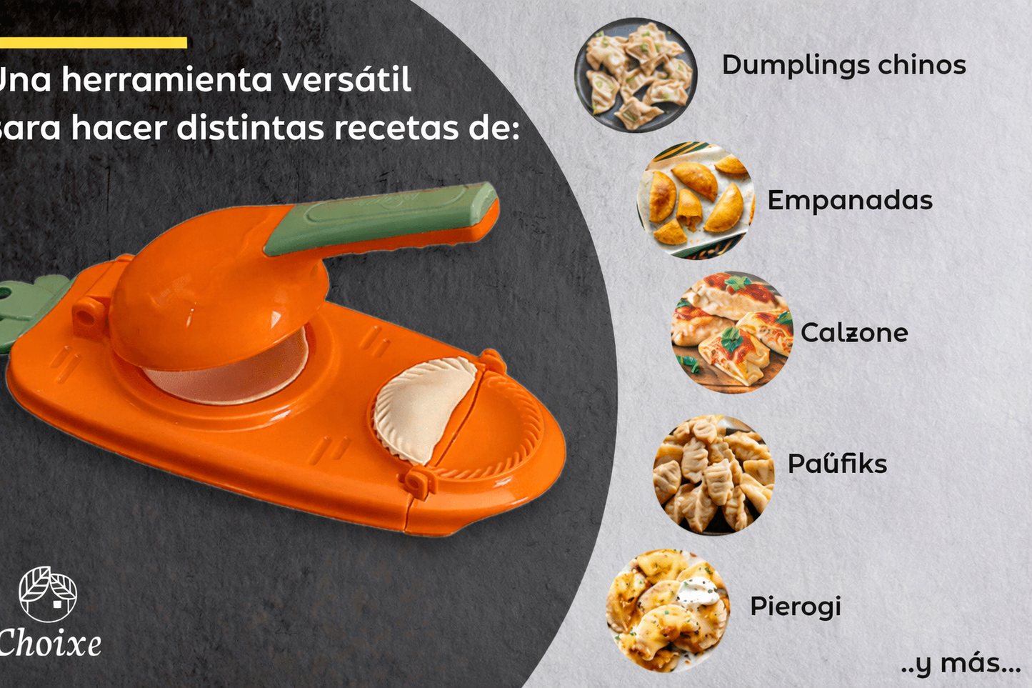 Molde para Empanadas y Dumplings Caseros – Sellado Uniforme – Fácil y Rápido