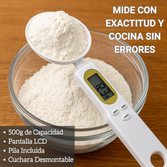 Cuchara Balanza Digital – Pesa Ingredientes Exactos – Cocina Recetas Perfectas en Segundos