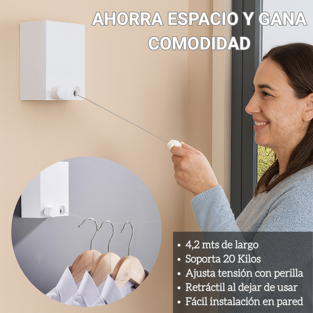 Tendedero Retráctil – Seca tu ropa sin desorden en tu hogar