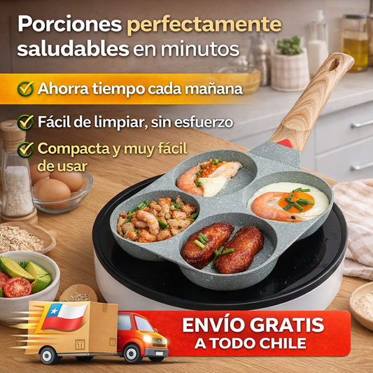 Sartén Antiadherente 4 en 1 – Menos aceite, más practicidad