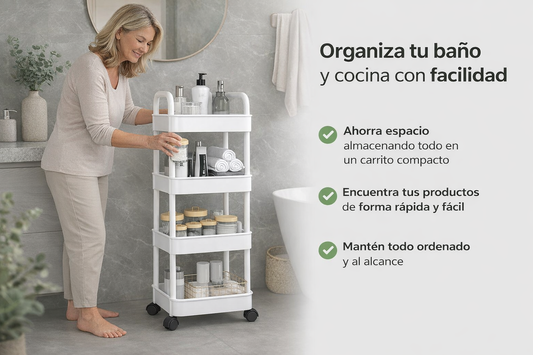 Carrito organizador – Orden inmediato en espacios pequeños