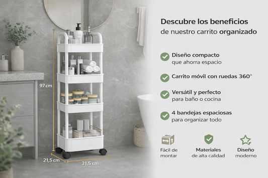 Carrito organizador – Orden inmediato en espacios pequeños