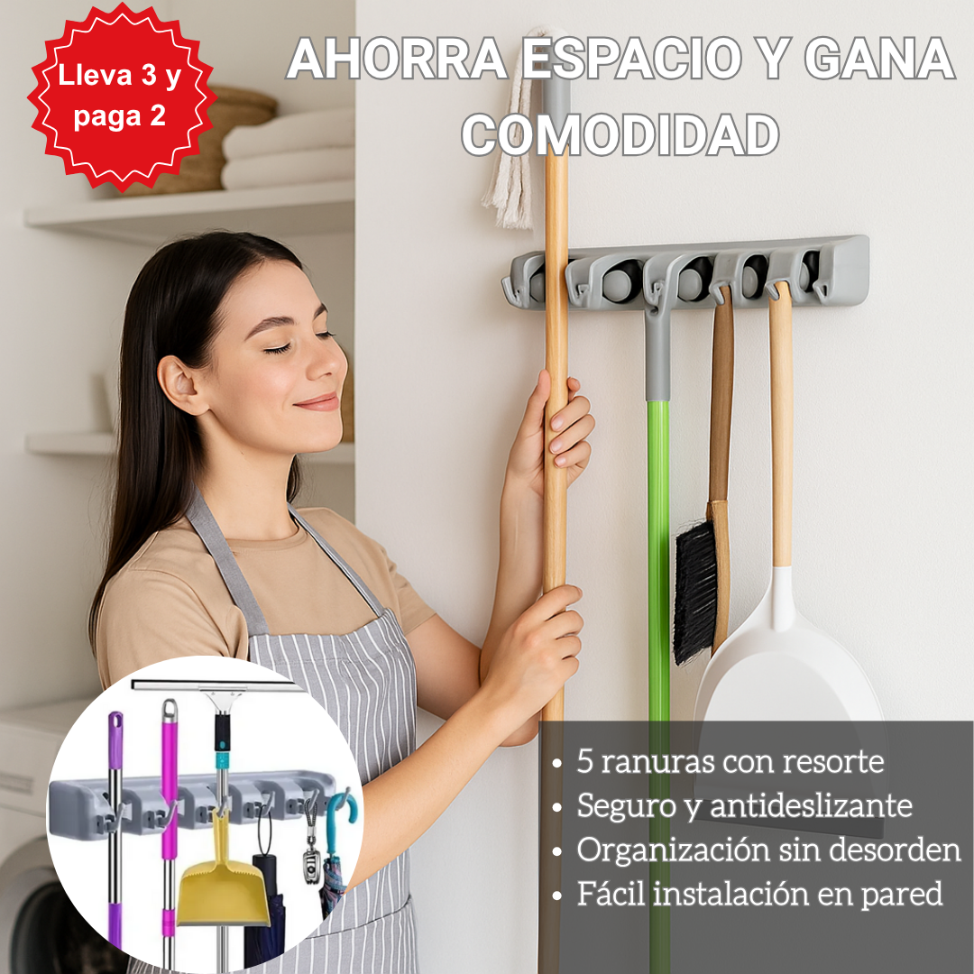 Soporte Multiusos para Limpieza – utensilios, ahorrando espacio y tiempo todos los días.