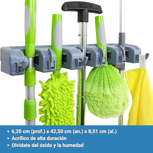 Soporte Multiusos para Limpieza – utensilios, ahorrando espacio y tiempo todos los días.