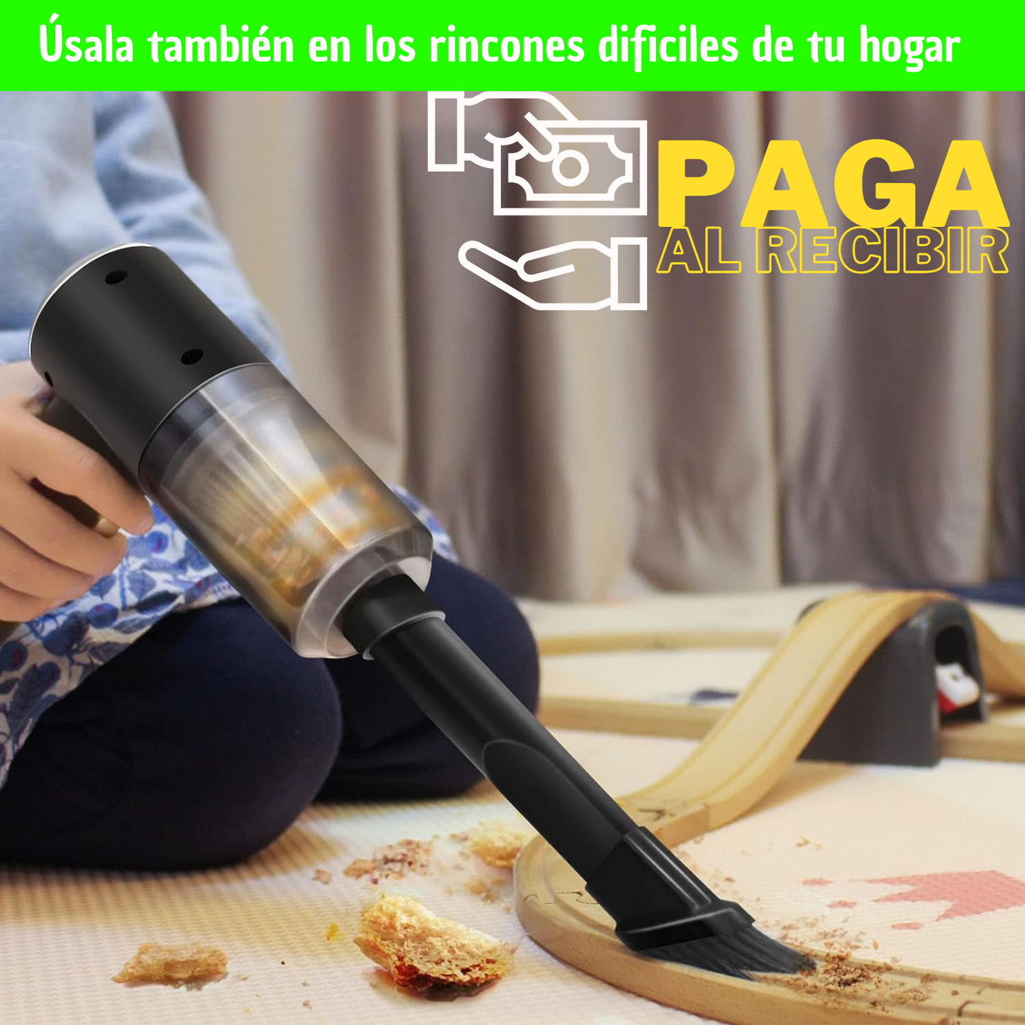 Aspiradora Compacta UltraClean® – Limpieza profunda y sin esfuerzo para tu auto