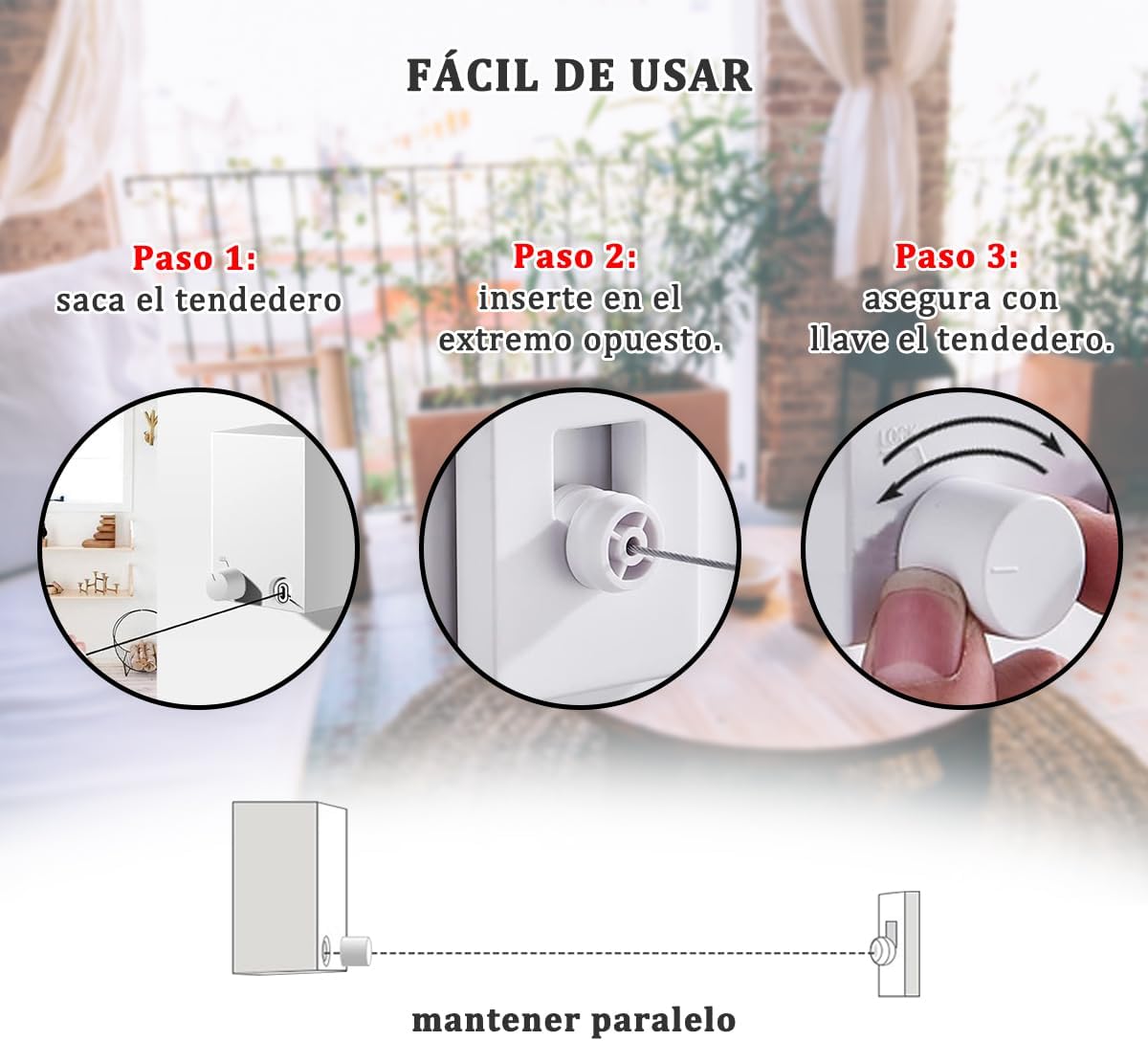 Tendedero Retráctil – Seca tu ropa sin desorden en tu hogar